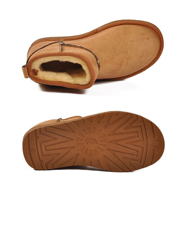 Ayakmod Bej Ayakmod İçi Kürklü Soğuğa Dirençli Kadın Bot U-19 Z