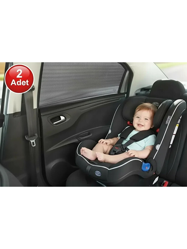 Babyjem Bebek Oto Yan Cam Perdesi Suv Jeep Büyük Boy - 2 Adet (47x107cm)