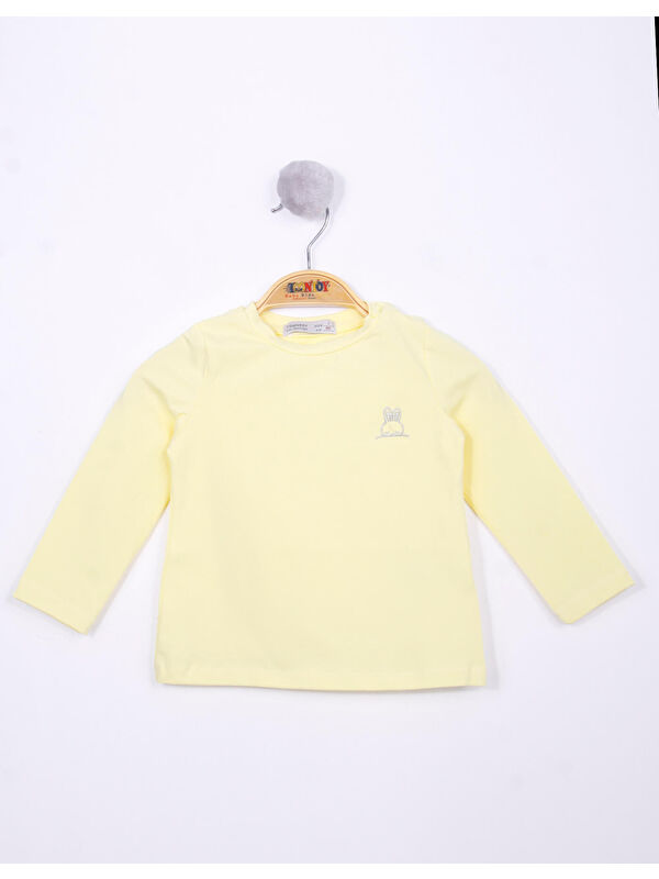 Toontoykids Kız Bebek Göğsü Nakışlı Tişört