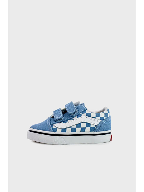 Old Skool V Kareli Cırt Cırtlı Kanvas Sneaker Ayakkabı VN0009RCE2W1 - Görsel 2