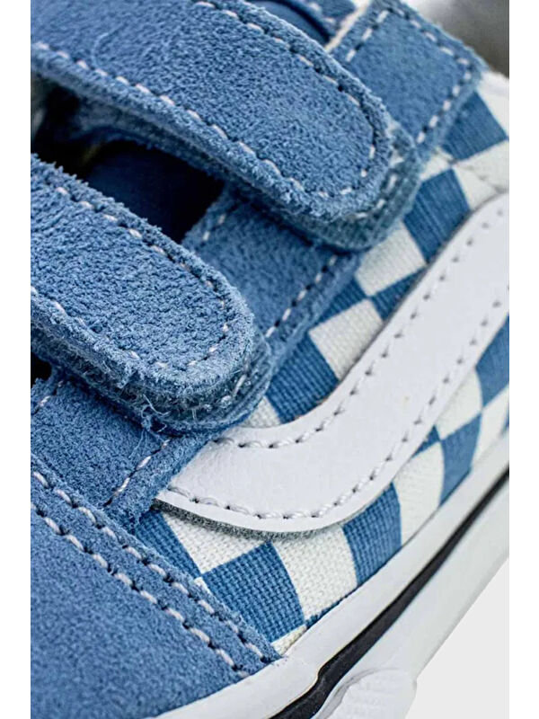 Old Skool V Kareli Cırt Cırtlı Kanvas Sneaker Ayakkabı VN0009RCE2W1 - Görsel 5