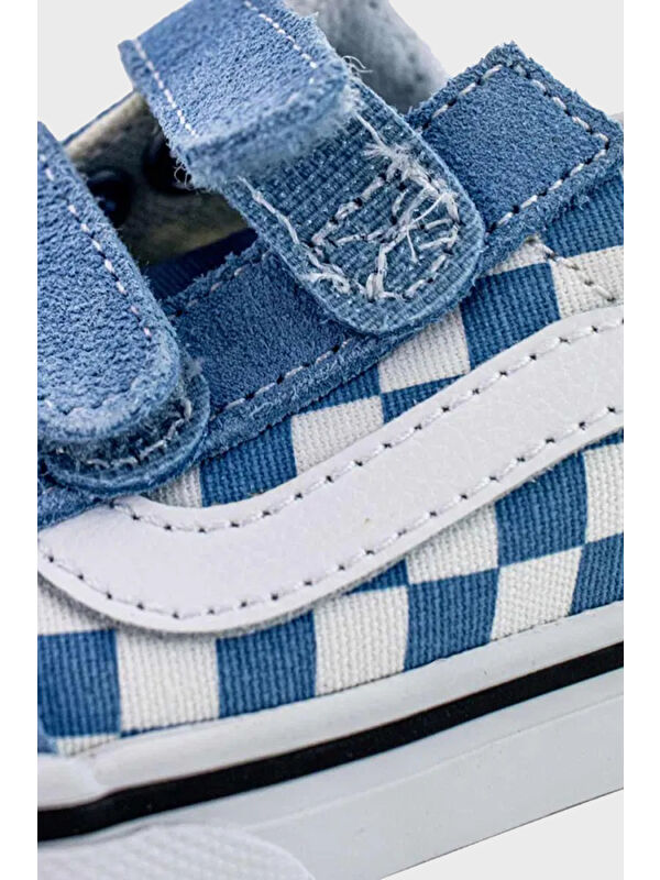 Old Skool V Kareli Cırt Cırtlı Kanvas Sneaker Ayakkabı VN0009RCE2W1 - Görsel 6