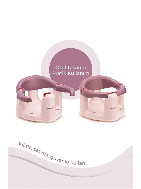 Babyjem Önden Açılır Banyo & Mama Oturağı Mürdüm