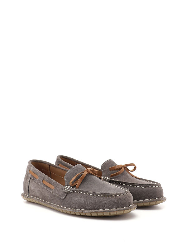 GÖNDERİ(R) Kadın AÇIK VİZON Fiyonklu Hakiki Deri Comfort Loafer