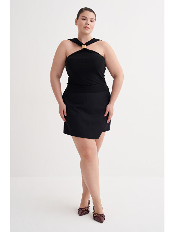 Mylinemoda Metal Toka Detaylı Halter Top