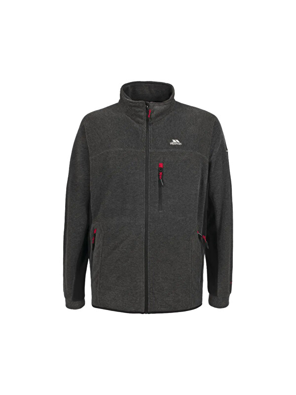 Trespass Jynx - Fleece At300 Erkek Siyah Polar Fermuarlı Sweatshirt