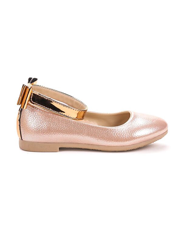 Cırtlı Kız Çocuk Fiyonklu Babet Ayakkabı Ege 205 Vakko Bilekten Bağlamalı - Görsel 6