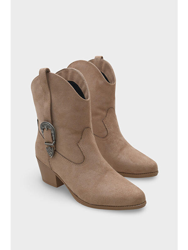 Zane Süet Çekmeli Kadın Kovboy Bot - Görsel 3