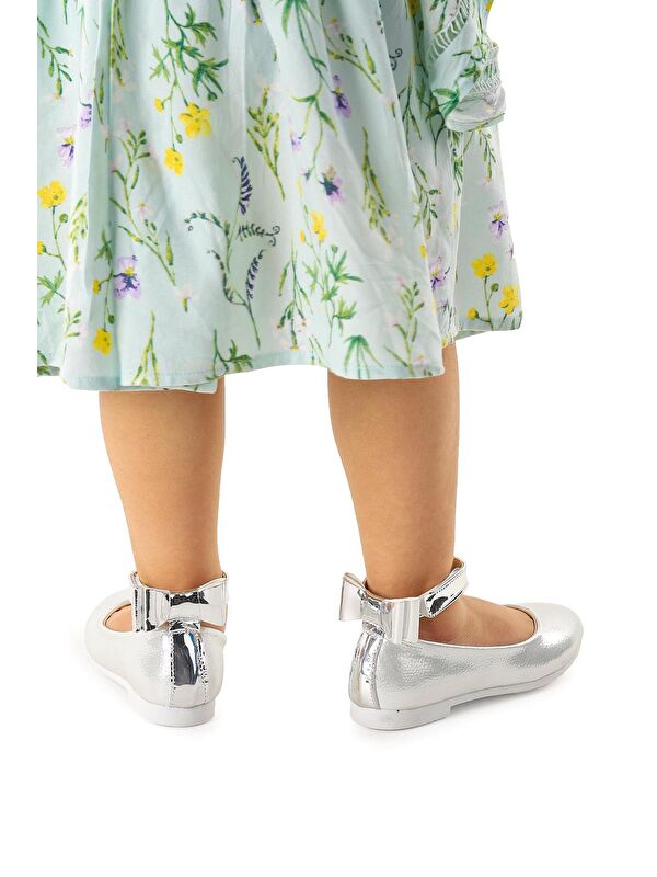 Cırtlı Kız Çocuk Fiyonklu Babet Ayakkabı Ege 205 Vakko Bilekten Bağlamalı - Görsel 5