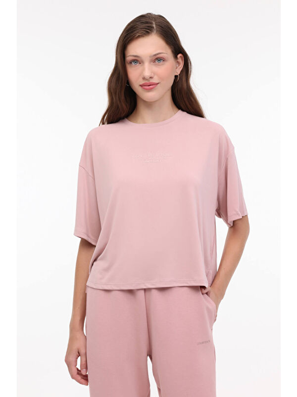 Lumberjack WL PALMA 11MS400 4PR Pembe Kadın Kısa Kol Tişört