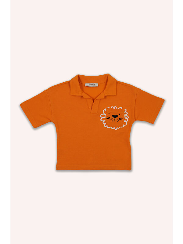 Panço Erkek Bebek Oranj Polo Yaka Tişört
