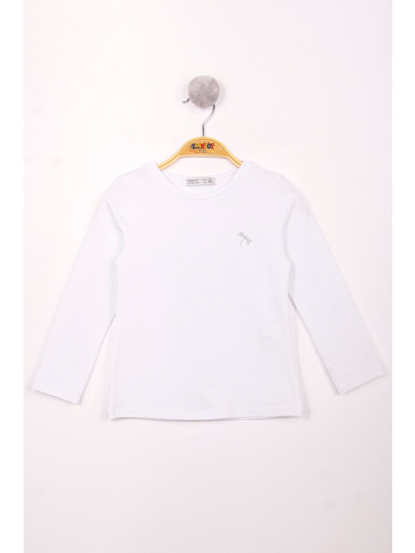 Toontoykids Kız Çocuk Göğsü Nakışlı T-Shirt