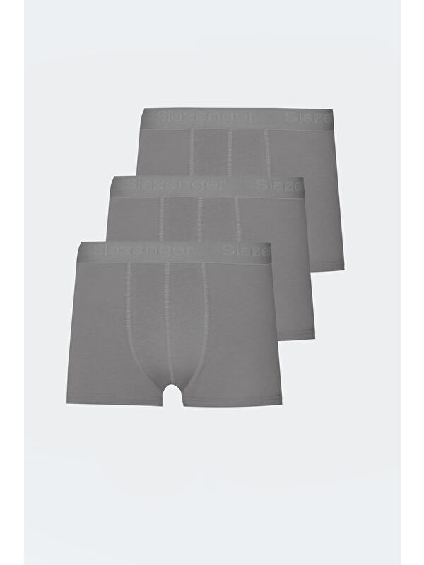 SLAZENGER JADAX 3 lü Set Erkek Gri Boxer
