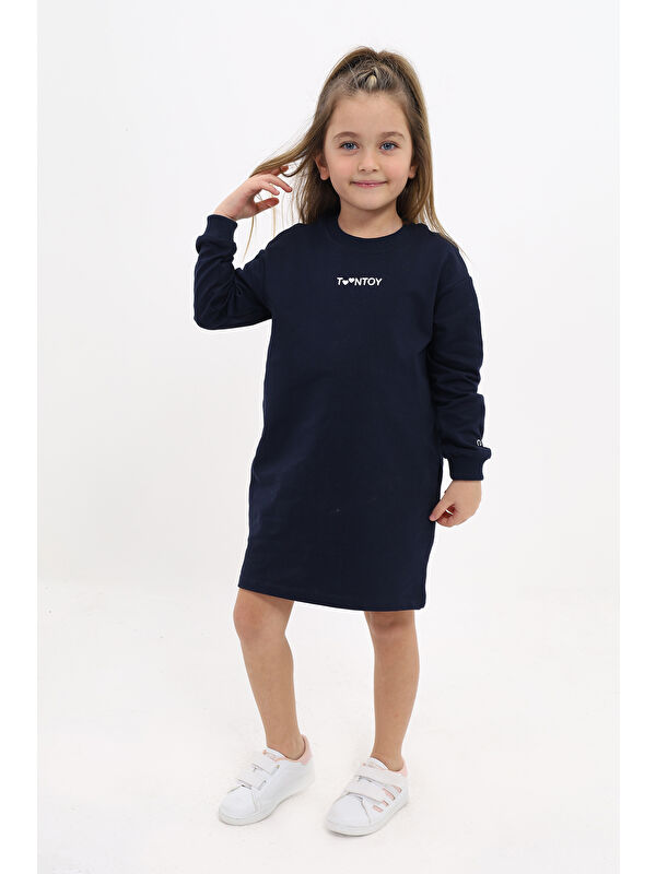 Toontoykids Kız Çocuk Baskılı Elbise
