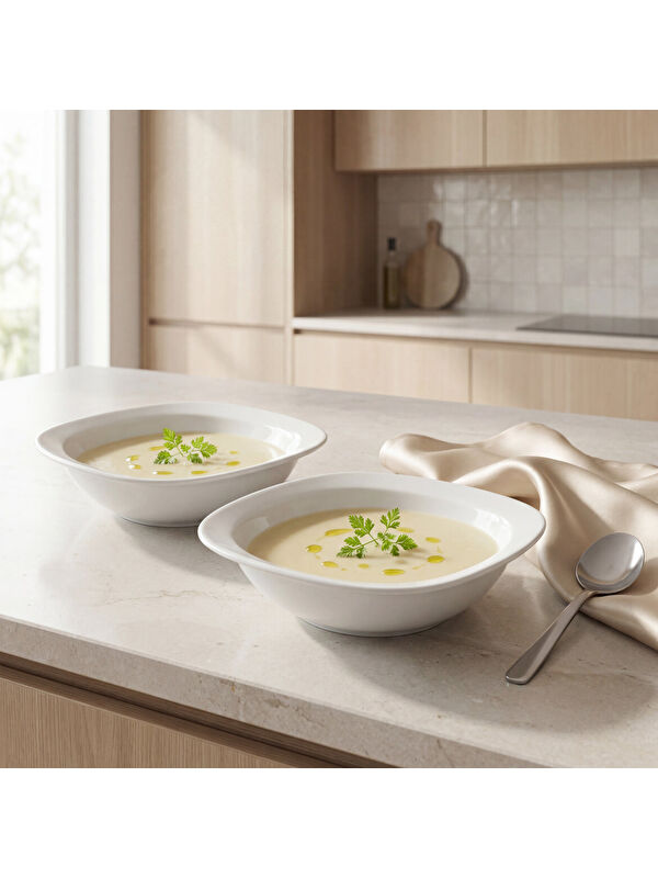GÜRAL PORSELEN Gala 2 Parça 18 cm Salata Kasesi