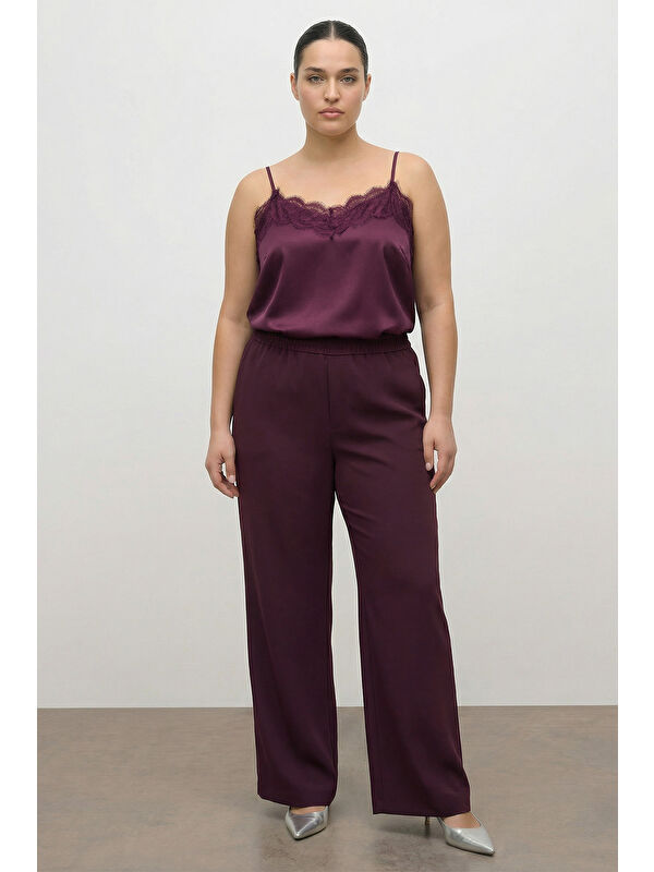 Mylinemoda Beli Lastikli Geniş Paça Pantolon