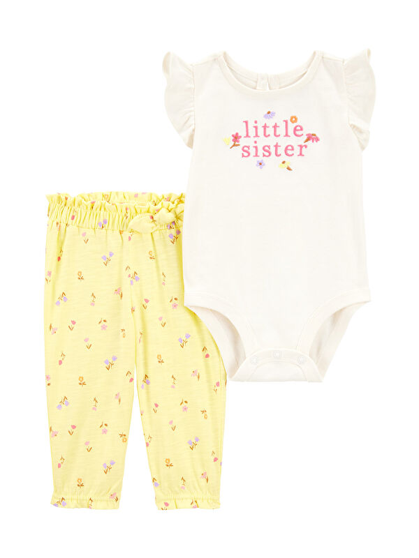 Carter's Kız Bebek Body Pantolon Set 2'li Paket