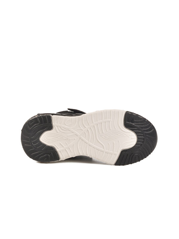 Siyah Cırtlı Fileli Erkek Çocuk Spor Ayakkabı Ukon F - Görsel 6