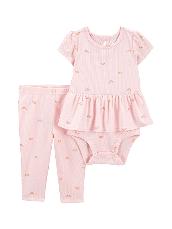 Carter's Kız Bebek Body Pantolon Set 2'li Paket