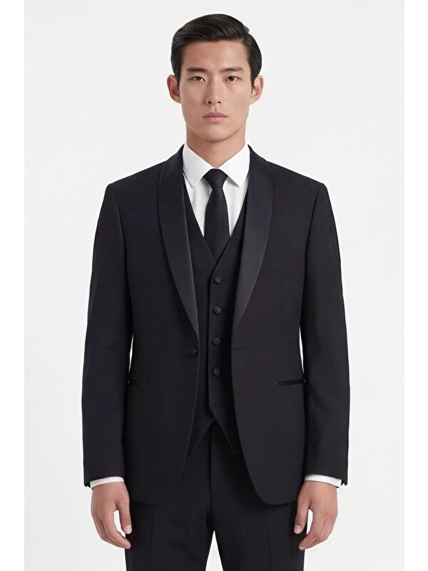 Sabri Özel Siyah Vest Suit