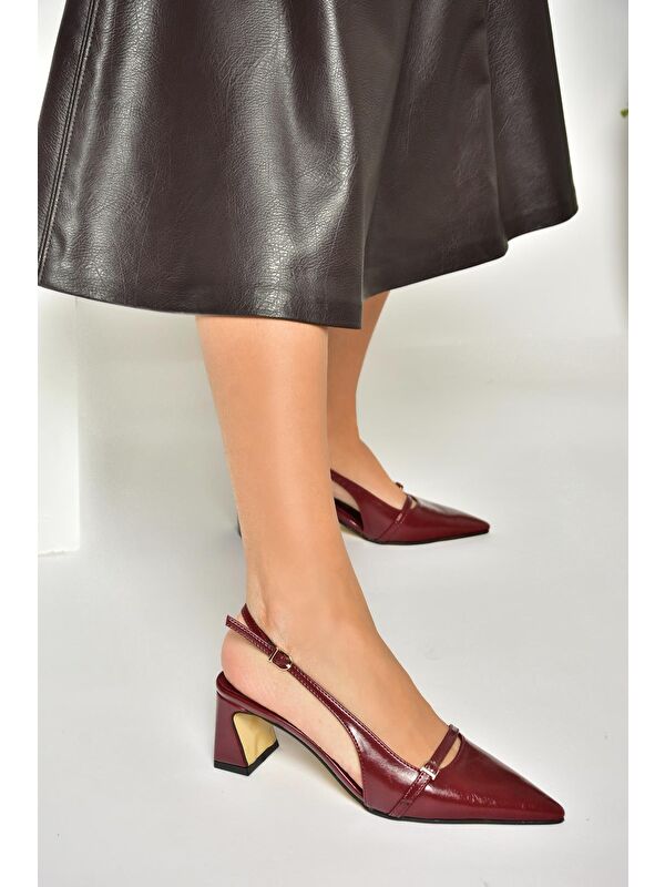 Bordo Kadın Topuklu Ayakkabı U6540787 - Görsel 3