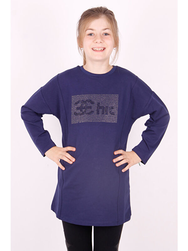 Toontoykids Kız Çocuk Chic Yazılı Taş İşlemeli Tişört