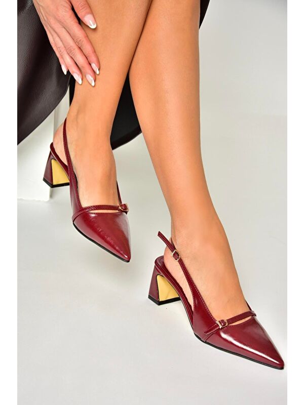 Bordo Kadın Topuklu Ayakkabı U6540787 - Görsel 4