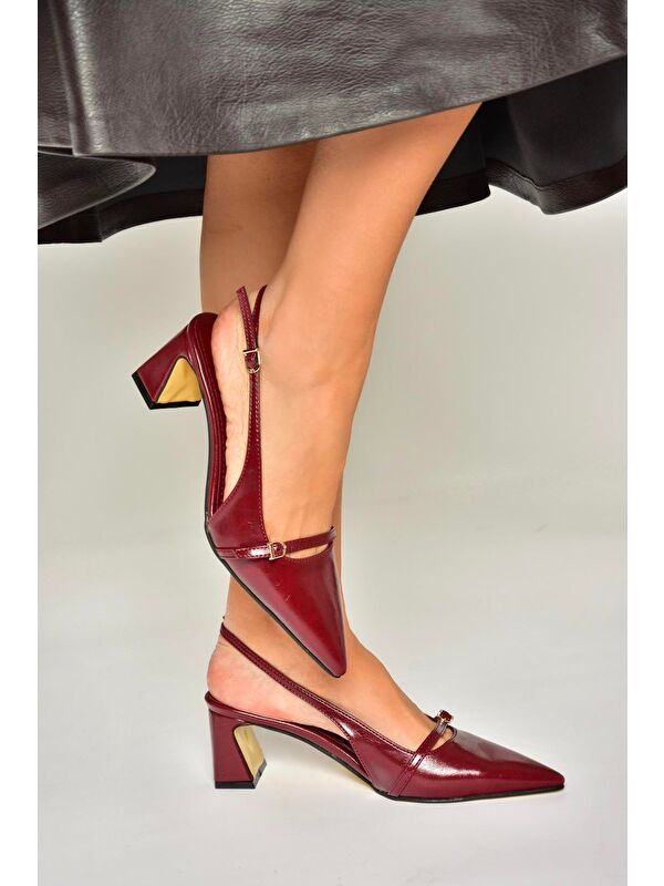Bordo Kadın Topuklu Ayakkabı U6540787 - Görsel 6
