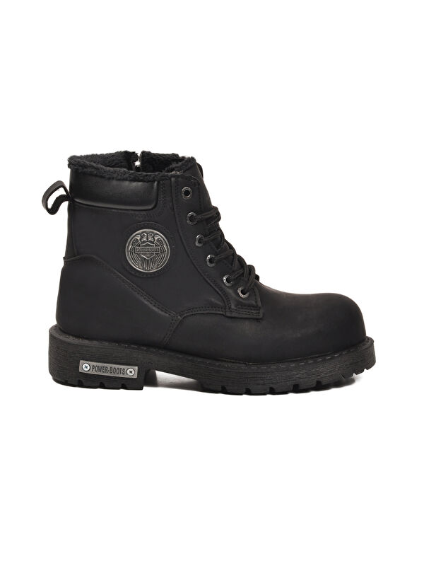 Ayakmod Siyah Ayakmod İçi Kürklü Kaymaz Taban Unisex Bot 528 G