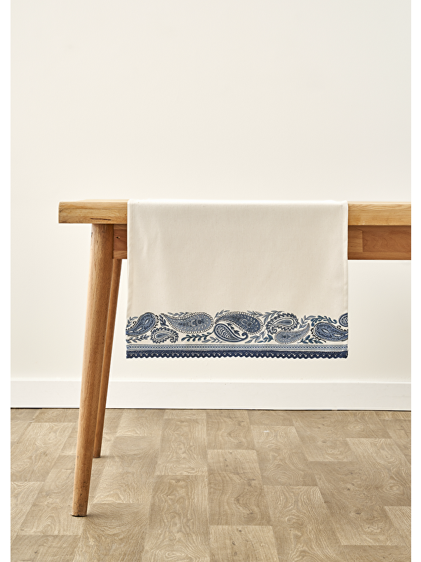 Bella Maison Paisley Kopanakili Runner Mavi (50x150 cm)