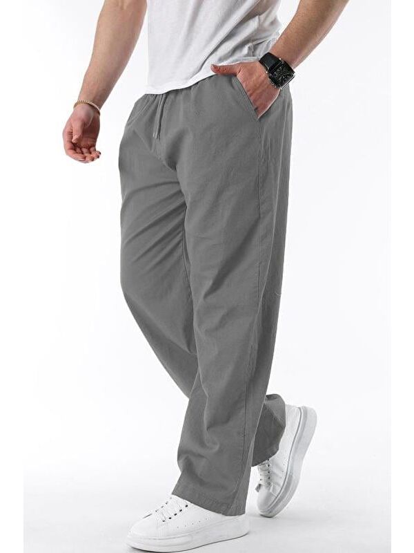 Madmext Füme Bol Paça Beli Bağlamalı Erkek Pantolon E7403
