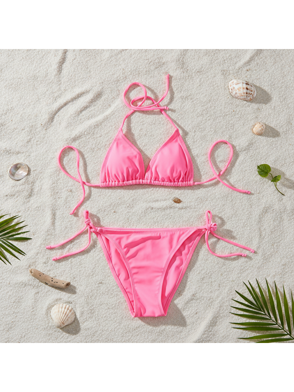 Bonbon Kadın Plaj Giyim Yavru Ağzı Bikini Takım Bb2598
