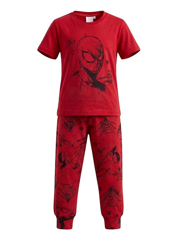 Remsa Erkek Çocuk Pamuk Penye Pijama Takımı 4298 Kırmızı
