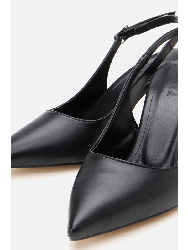 Kadın Siyah Ayarlanabilir Tokalı Stiletto - Görsel 4