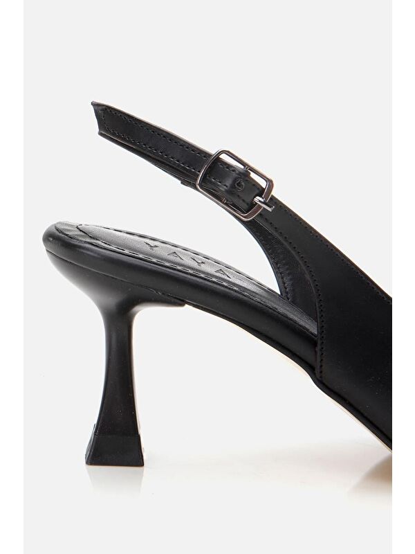 Kadın Siyah Ayarlanabilir Tokalı Stiletto - Görsel 5
