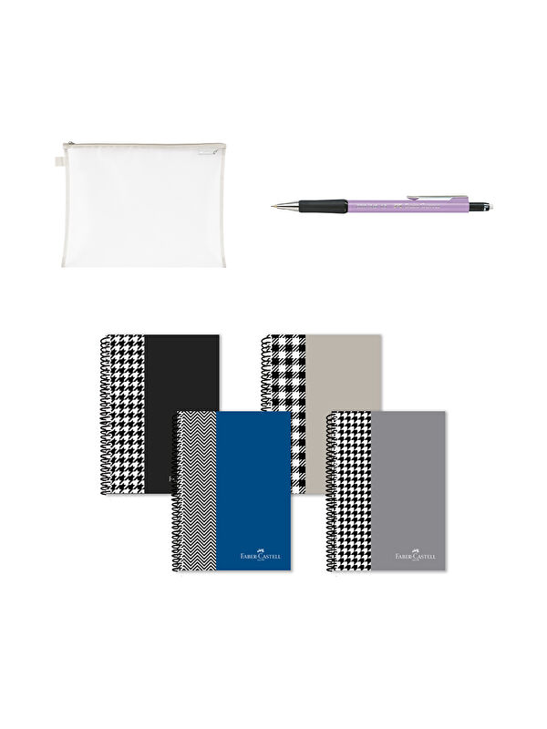 Faber-Castell Grip 1347 Uçlu Kalem, A4 Defter ve A4 Dosya Hediye Seti