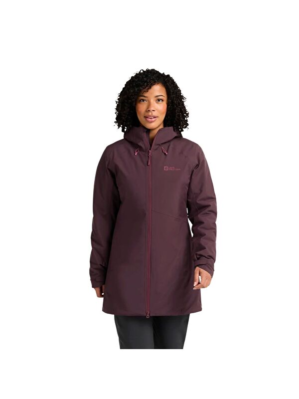 Jack Wolfskin Heidelstein Ins Kadın Mor Outdoor Ceketi
