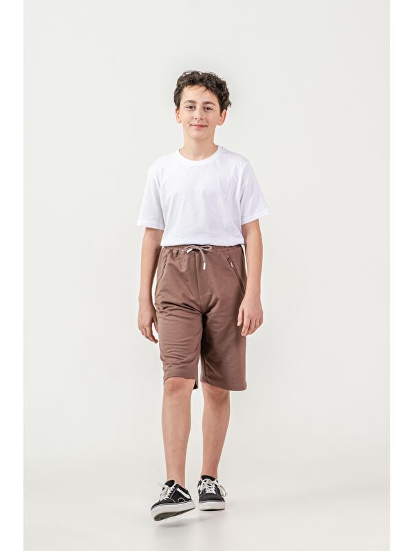 Mışıl Kids Sport Baskılı Cepler Fermuarlı Erkek Çocuk Şort