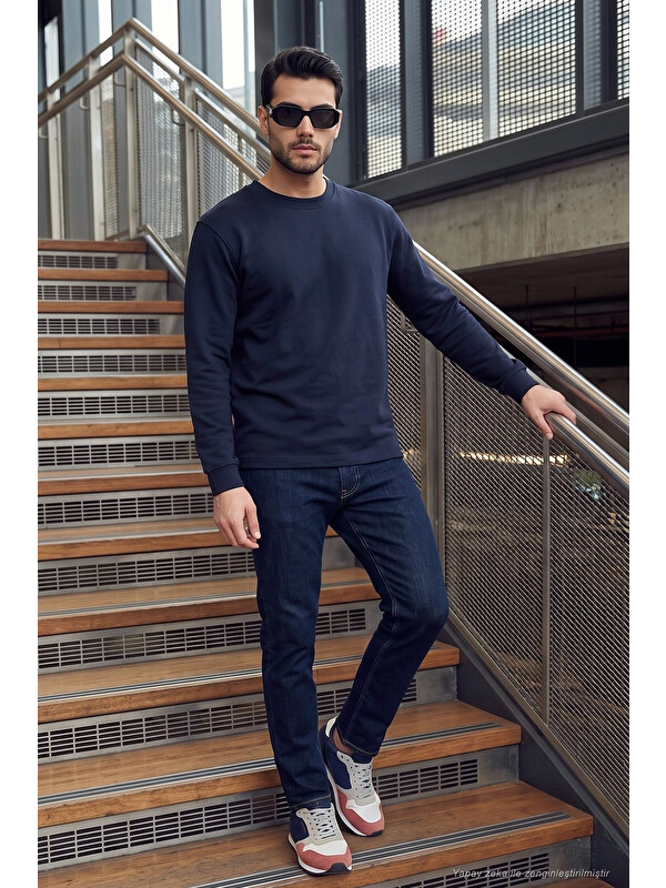 Buratti Pamuk Karışımlı Relaxed Fit Bisiklet Yaka Sweat 5905837