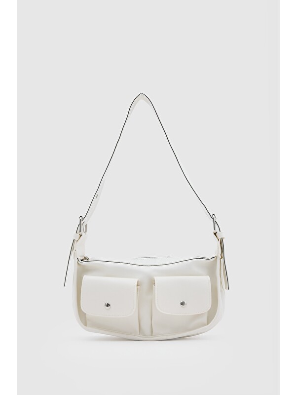 Shulebags Diana Vintage Baget Çanta Krem