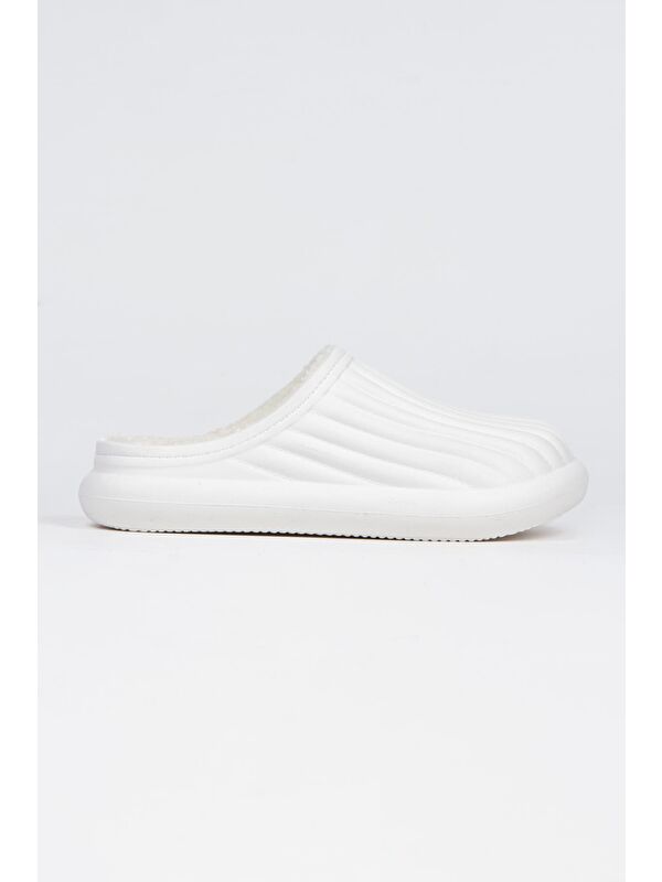 FLORA Kapalı İçi Yünlü Unisex Ev Terliği Kışlık Terlik Su Geçirmez - Görsel 5