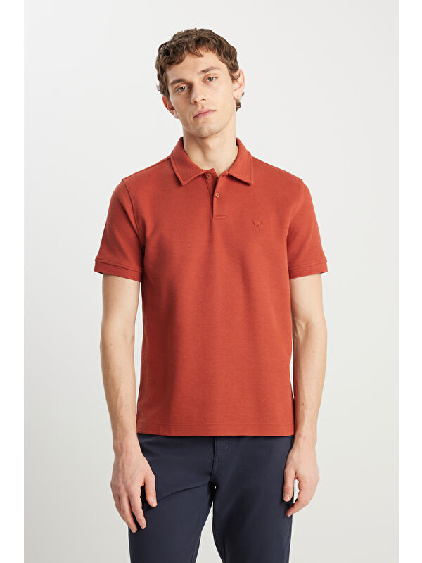 Wrangler Regular Fit Kiremit Rengi Polo Yaka Tişört
