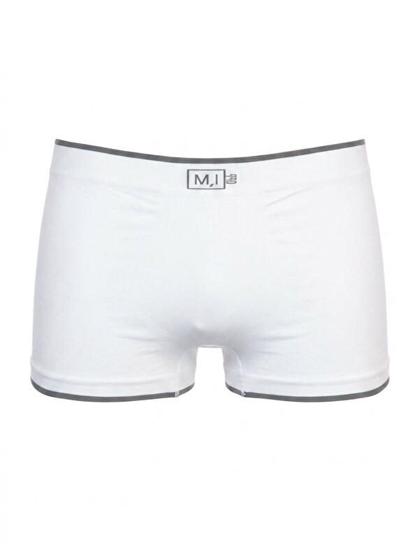 C&City C12103 Dikişsiz Erkek Boxer Beyaz