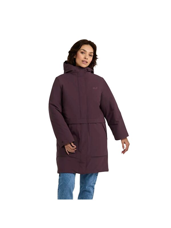 Jack Wolfskin Wintertide Kadın Mor Outdoor Ceketi