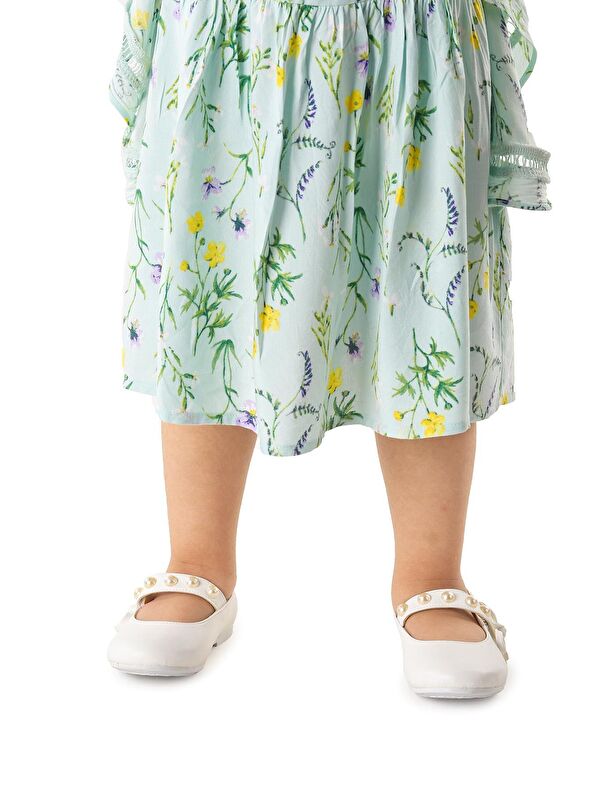 Bareti Cilt İncili Günlük Cırtlı Kız Çocuk Babet Ayakkabı - Görsel 3