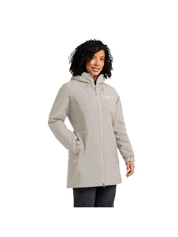 Jack Wolfskin Heidelstein Ins Kadın Bej Outdoor Ceketi