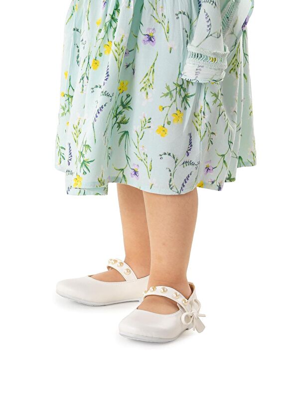 Bareti Cilt İncili Günlük Cırtlı Kız Çocuk Babet Ayakkabı - Görsel 4