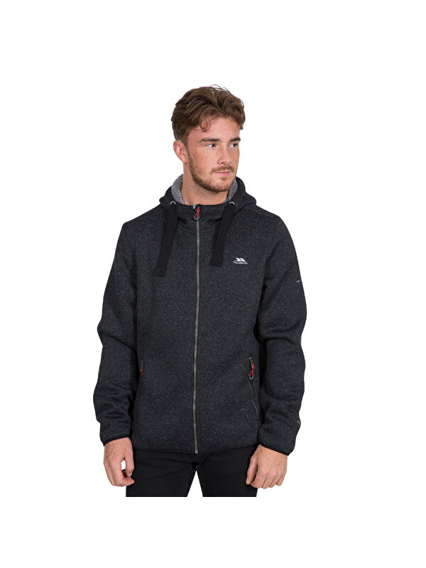 Trespass Tableypipe - Fleece At500 Erkek Gri Polar Fermuarlı Sweatshirt