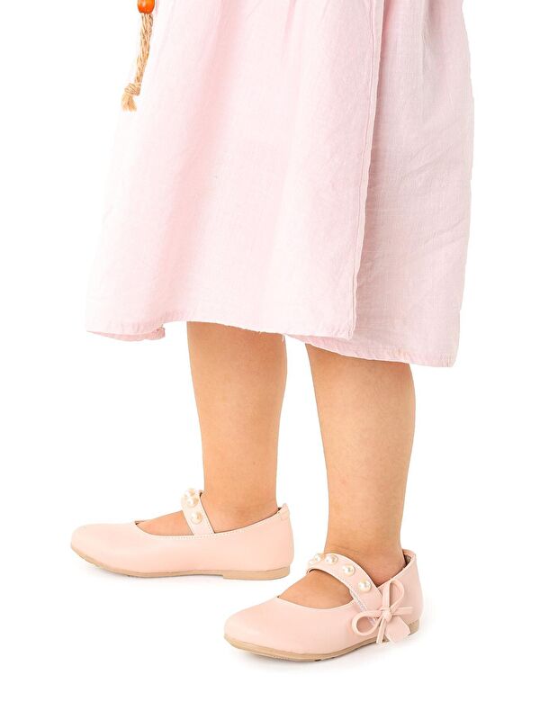 Bareti Cilt İncili Günlük Cırtlı Kız Çocuk Babet Ayakkabı - Görsel 5