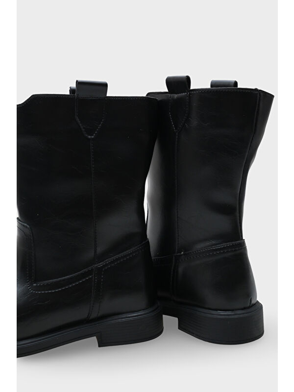 Emmye Kadın Siyah Yuvarlak Burun Bot - Görsel 6